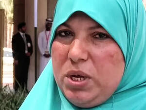 Mona al-Beheiri has been filmed expressing her idiosyncratic support for Sisi in an eyebrow-raising video during a week of protests (YouTube)