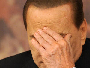 Italian Prime Minister Silvio Berlusconi gesturing during a press conference following a ministers’ council. An Italian court on June 30, 2013 sentenced Silvio Berlusconi to seven years in jail and also banned the former prime minister from holding public office. (Photo AFP) 
