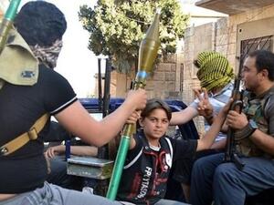 An old tactic is being deployed once again, as Syrian fighters are using children as shields in combat. 
