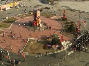 There were no clashes between protesters and riot police in Turkey's Takism Square on Tuesday, June 11, 2013. 