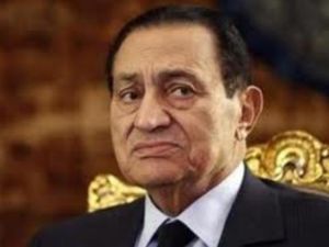 Mubarak sick bed: shows symptoms of depression remaining bed-bound most of the day, leaving his hair to grey.