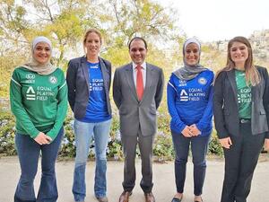 HRH Prince Ali poses for a group photo with members of the Equal Playing Field team in Jordan recently (Photo: Prince Ali Facebook page)