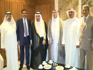  Chairman of Kuwait's Olympic Committee Sheikh Fahad Jaber Al-Ali Al-Sabah and accompanying delegation (Photo: Kuwait News Agency)