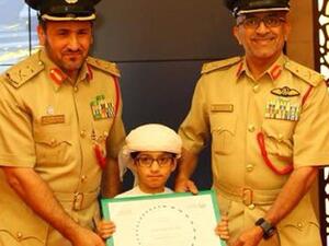 The police team came to our home to train my son in different sports. (Photo: Dubai Police)