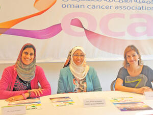 L-R: Asya al Lamki, Yuthar al Rawahy and Natalia Costa at the press meet on Sunday (source: Muscat Daily)