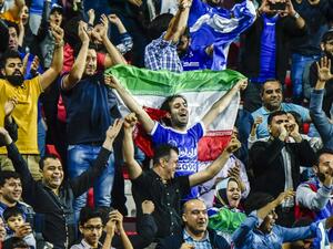 Esteghlal FC supporters attend the AFC Champions League qualifying football match between UAE's Al-Ahli and Iran's Esteghlal FC at Al-Rashid Stadium in Dubai on February 20, 2017.
STRINGER / AFP
