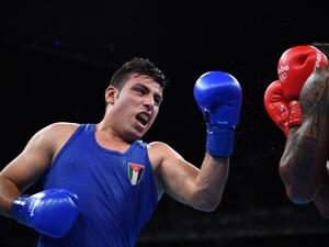 Jordan's Hussein Iashaish fights France's Tony Victor James Yoka during the Men's Super Heavy (+91kg) Quarterfinal 1 match at the Rio 2016 Olympic Games at the Riocentro - Pavilion 6 in Rio de Janeiro on August 16, 2016. Yuri CORTEZ / AFP