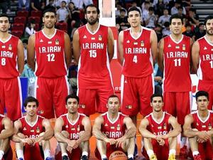 The national Iranian men’s basketball team (Photo: presstv.ir)