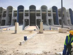 Zayed Sports City Stadium getting a facelift for the FIFA Club World Cup. (Photo: N.D. Prashant/Gulf News)