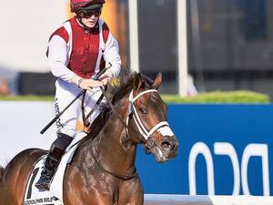One Man Band ridden by Sam Hitchcott and trained by Doug Watson wins the Godolphin Mile (source: Clint Egbert/Gulf News)