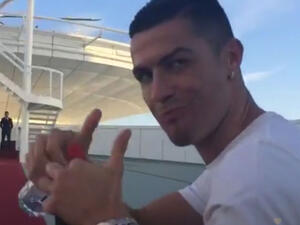 The Portuguese footballer was also in Dubai for New Year’s celebrations at Burj Al Arab (Photo: Instagram)