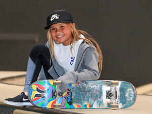 Brown, youngest professional skateboarder will be 12 at start of Tokyo Games in 2020 (Photo: virginmediatelevision)