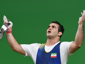 Iranian weightlifter Sohrab Moradi