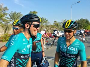 Vital Concept’s French sprinter Bryan Coquard came out on top at the end of first stage of the Tour of Oman. (Photo: TOO)