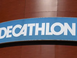 A picture taken on February 27, 2019, shows the logo at a store of French sports goods retailer Decathlon in Montpellier, southern France. French sports retailer Decathlon on February 26, 2019, cancelled plans to sell a sports version of the hijab Muslim headscarf in France, following an outcry.
Pascal GUYOT / AFP