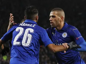  The fleet footed Algeria winger hit a sensational drive before assisting his compatriot whose lobbed finish doubled their advantage over their visitor 
