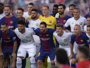 Barcelona won the game 5-0, with goals from Gerard Deulofeu, Sergio Busquets, Lionel Messi, Luis Suarez and Denis Suarez.