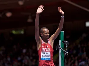 EUGENE, OR - MAY 26: Mutaz Essa Barshim of Qatar waves to the crowd after winning the men's high jump during the 2018 Prefontaine Classic at Hayward Field on May 26, 2018 in Eugene, Oregon. Craig Mitchelldyer/Getty Images/AFP
Craig Mitchelldyer / GETTY IMAGES NORTH AMERICA / AFP