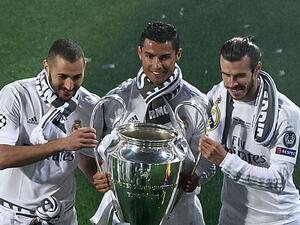 ثلاثي ريال مدريد الهجومي المكون من بايل ورونالدو وبنزيمة