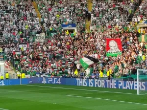 Celtic was charged for "illicit banner," according to UEFA (Photo: goal.com)
