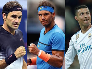 رونالدو ونادال وفيدرر