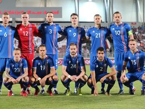 منتخب إيسلندا الذي خاض المباراة