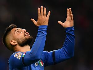 قدم المنتخب الإيطالي بقيادة لورينزو إينسيني أداء مميزاً في الشوط الأول لم يتكلل بتسجيل أي أهداف