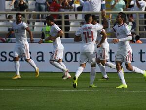 Iran's players celebrate their opening goal during the 2019 AFC Asian Cup group D football match between Vietnam and Iran at the al-Nahyan Stadium in Abu Dhabi on January 12, 2019.
Khaled DESOUKI / AFP