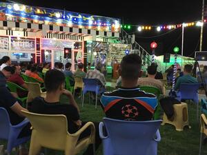 Young supporters of the Real Madrid football club attend on May 28, 2016 in the Iraqi town of Balad, a memorial ceremony for friends and relatives killed two weeks earlier in a deadly shooting attack on their fan club officials say left 16 people dead. The deadly attack was claimed by the Islamic State group and sparked an outpouring of sympathy from the football world.
Jean-Marc Mojon / AFP