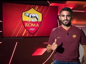 A picture of Mahrez wearing a Roma shirt that appeared on social media recently