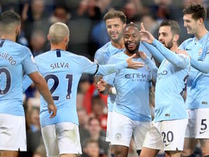 لاعبو سيتي يحتفلون بأحد الأهداف