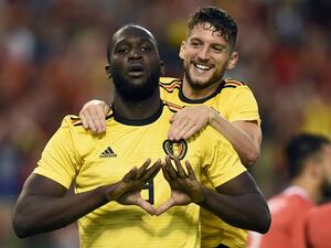  Romelu Lukaku became Belgium's all-time top scorer at major tournaments as the Red Devils cruised past an insipid Tunisia in Moscow. 