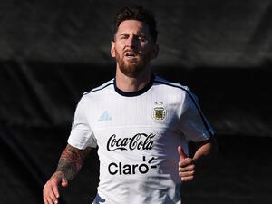 ليونيل ميسي خلال تدريبات منتخب الأرجنتين