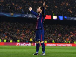 ميسي يصل إلى هدفه المئوي في دوري الأبطال