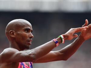 British hero Mo Farah takes to the track one more time at the world championships, seeking a fifth straight big-event long distance double. He starts with the 10,000m.