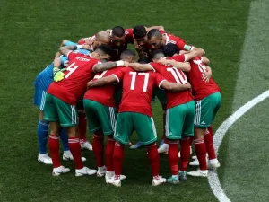  Fernando Hierro's side finish above Portugal in Group B after a 2-2 draw against Morocco in Kaliningrad. 