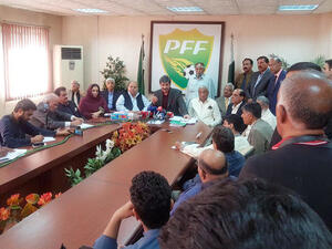 Pakistan Football Federation (PFF) President Syed Faisal Saleh Hayat announced on Saturday that PFF will renew the country’s domestic and international football activity and said that the PFF will organize National Challenge Cup, and will be followed by other domestic and international football events, including Pakistan Premier League, National Women Championship. (Photo: AN)