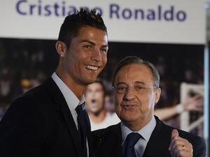 رونالدو وفلورينتينو بيريز رئيس ريال مدريد