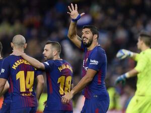 سواريز يحتفل بهدفه