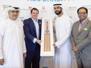 Shaji Ul Mulk (right), Innovator and Chairman of the T10 League, with other officials during an event in Abu Dhabi (Photo: Khaleej Times)