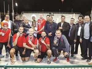 CHAMPIONS: The Tunisian team celebrate their victory. (Photo: Gulf Times)