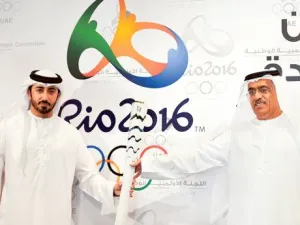 Osama Al Shaffar, president, UAE cycling and Ahmad Al Kamali at the press conference to announce the UAE squad (Photo: Zarina Fernandes/ Gulf News)