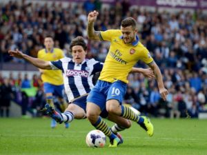 ويلشير يحاول التسديد على مرمى ويست بروميتش