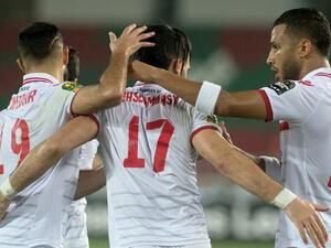 Zamalek Sporting Club's players celebrate after scoring a goal during the CAF Champions League semi-final between Wydad Athletic Club and Zamalek Sporting Club on September 24, 2016, in Rabat.
FADEL SENNA / AFP