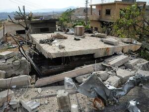 Photo allegedly shows damage after Israeli airstrikes in Damascus (AFP/SANA Handout)