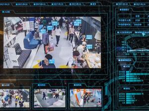 A facial recognition system used by police in China is showcased (AFP/FILE)
