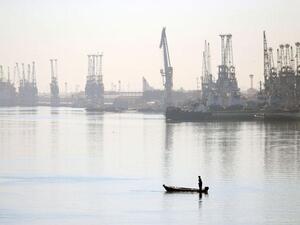 An Iraqi waterway nearby oil fields (AFP/FILE)