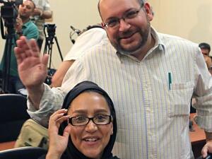 Detained Washington Post correspondent Jason Rezaian and his wife, photojournalist Yeganeh Salehi.  Both were arrested for espionage last July while working in Iran, but Salehi was later released. (AFP/File)