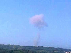 Syrian television said that six people were injured in an 'accidental explosion' (YouTube)