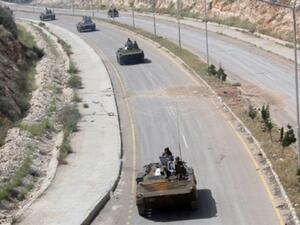 Syrian army tanks in Deraa province